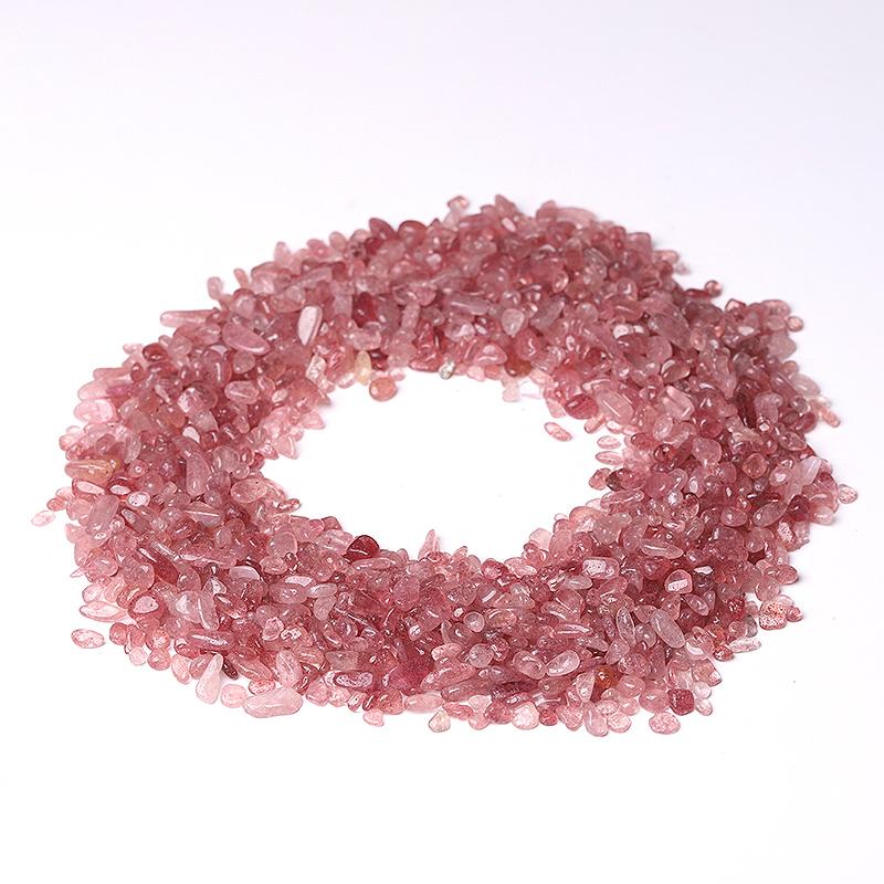 0.1kg Different Size Natural Strawberry Quartz Chips Crystal Chips for Decoration Wholesale Crystals USA