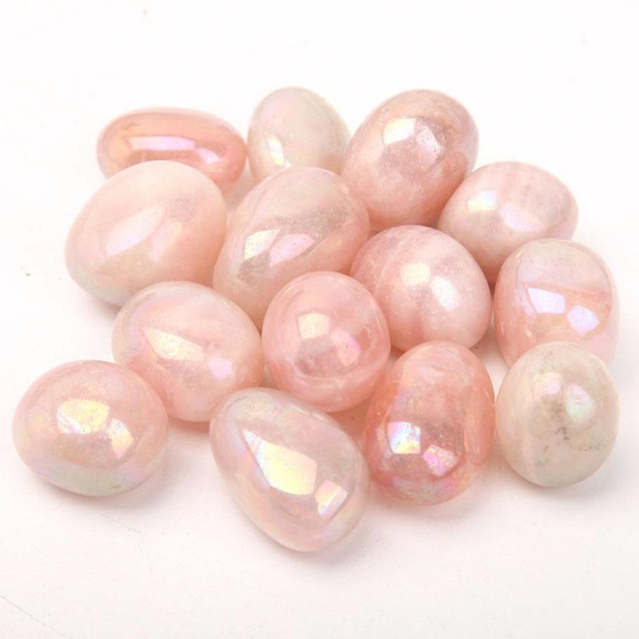 0.1kg Aura Pink Crystal Tumbles Wholesale Crystals USA