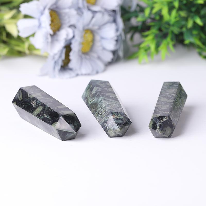 Wholesale Natural Crystal Green Kambaba Jasper Point Healing Crystal Tower Wholesale Crystals USA